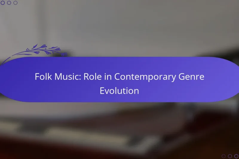 Folk Music: Role in Contemporary Genre Evolution