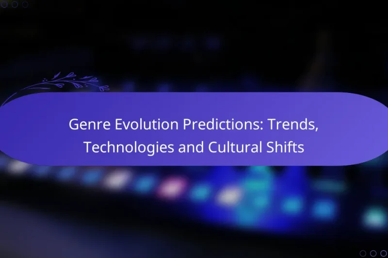 Genre Evolution Predictions: Trends, Technologies and Cultural Shifts