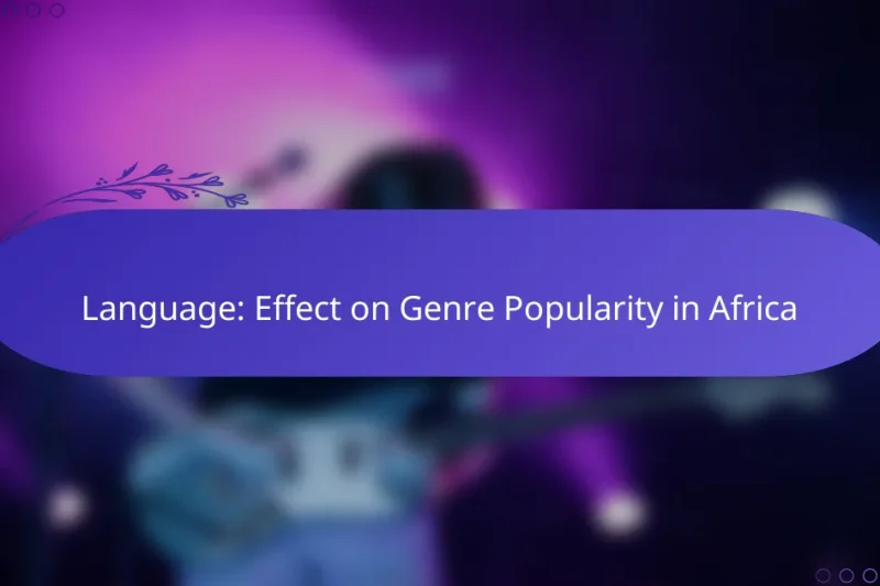 Language: Effect on Genre Popularity in Africa