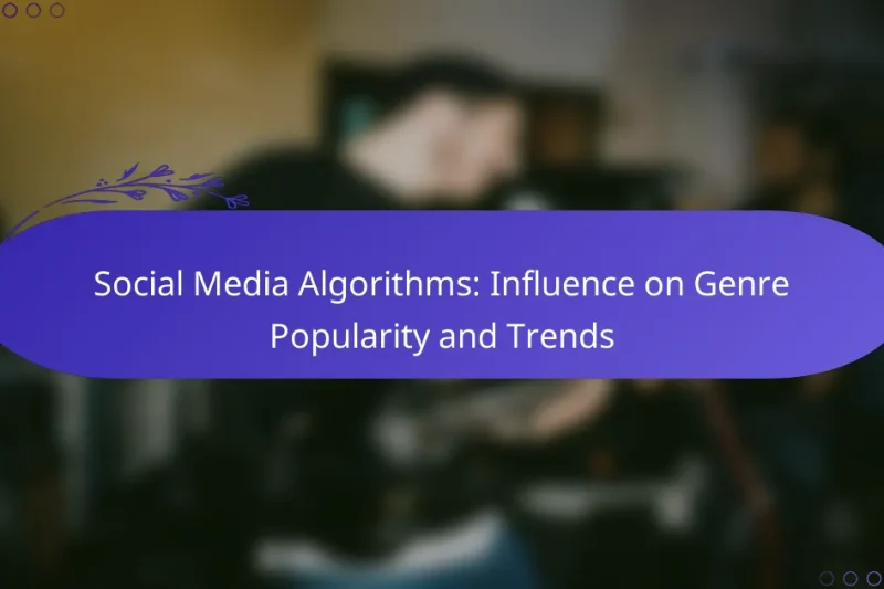 Social Media Algorithms: Influence on Genre Popularity and Trends