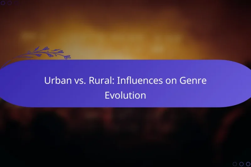 Urban vs. Rural: Influences on Genre Evolution