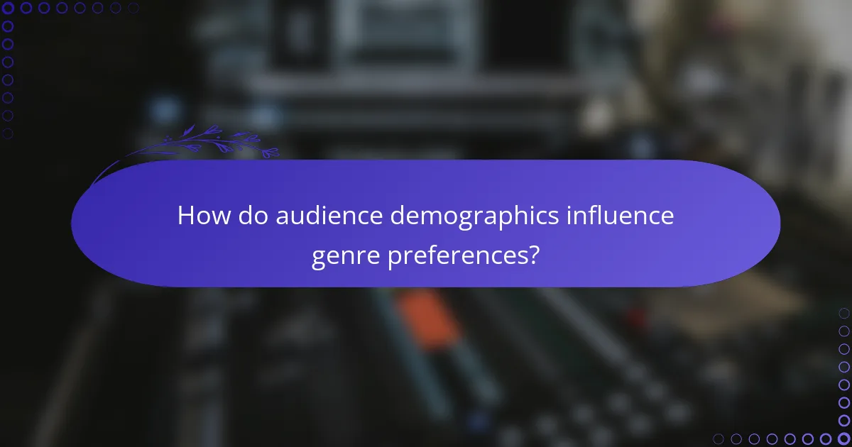 How do audience demographics influence genre preferences?