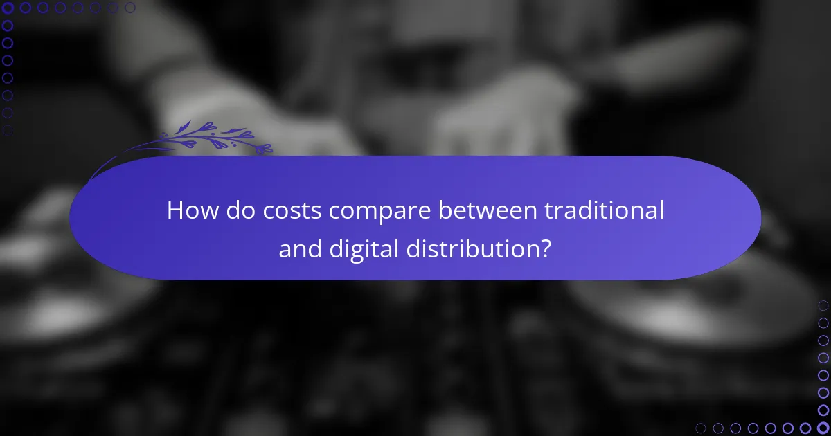 How do costs compare between traditional and digital distribution?
