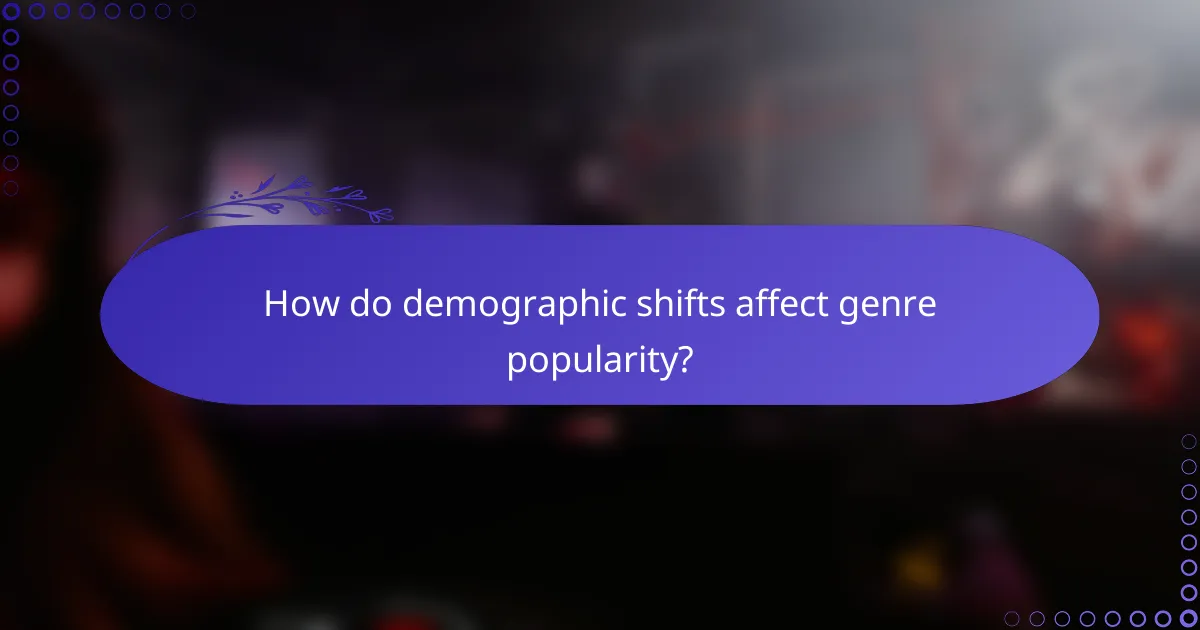 How do demographic shifts affect genre popularity?