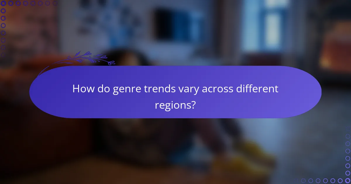 How do genre trends vary across different regions?