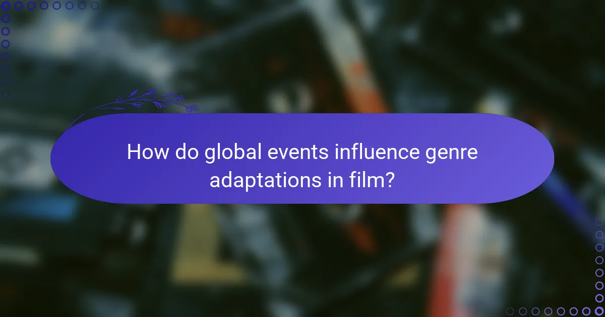 How do global events influence genre adaptations in film?