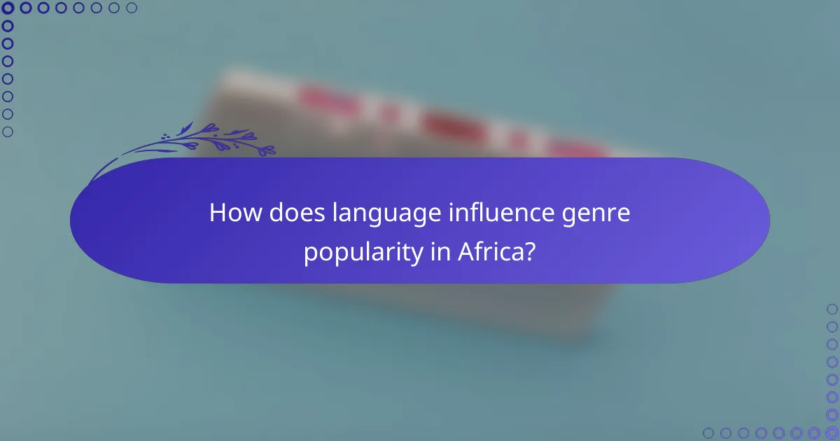 How does language influence genre popularity in Africa?