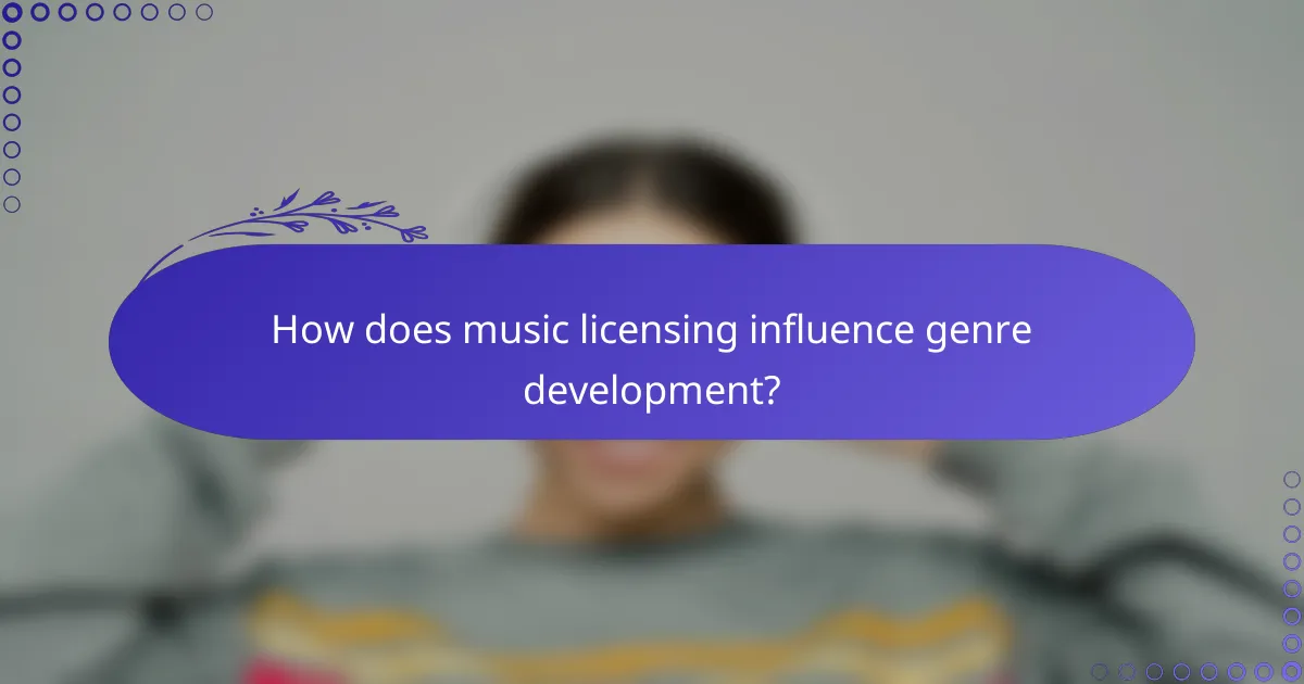 How does music licensing influence genre development?