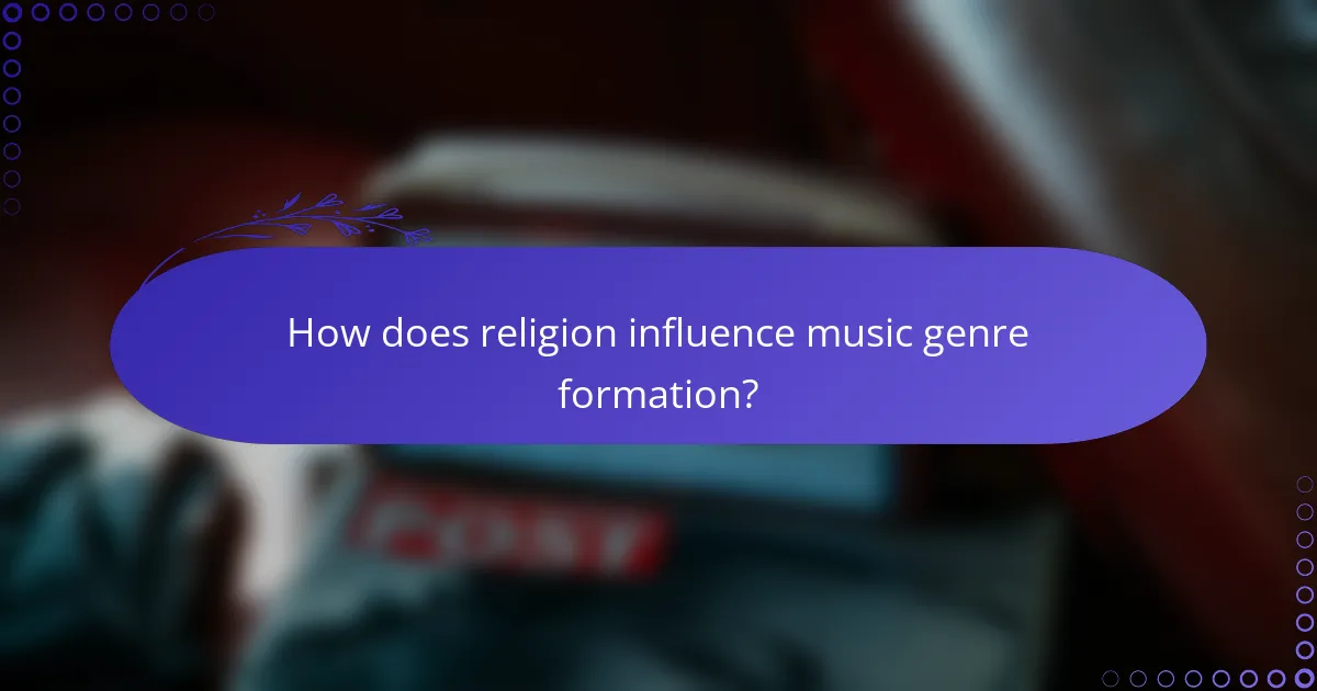 How does religion influence music genre formation?