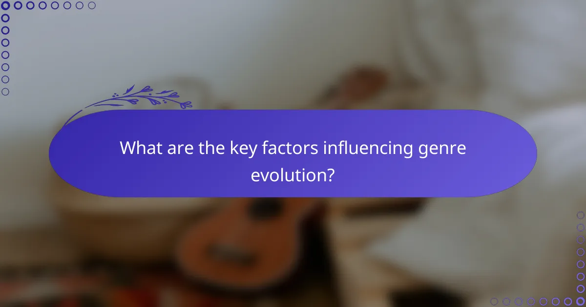 What are the key factors influencing genre evolution?
