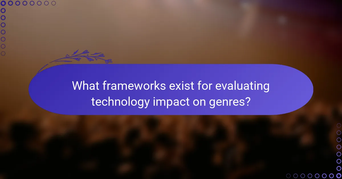 What frameworks exist for evaluating technology impact on genres?